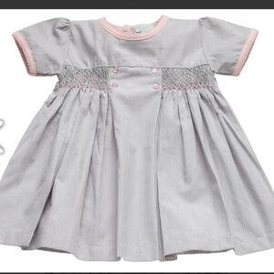 Charming Gray and Pink A-Line Dress for Kids